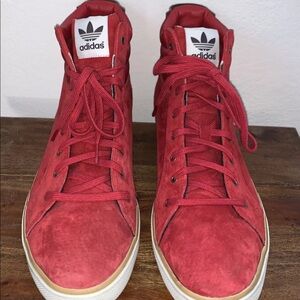 Adidas x Ransom Red Suede High Top Shoes 12